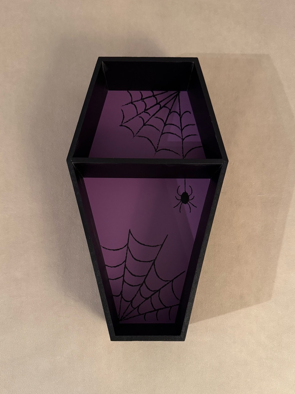 Target Bullseye Playground Halloween Coffin Display Box Black & Purple - New